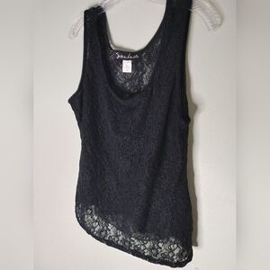 Vintage Susan Lucci black lace tank top